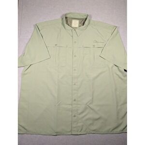 Ducks Unlimited Fishing Shirt Men 3XL Green Ventilated Performance NWOT